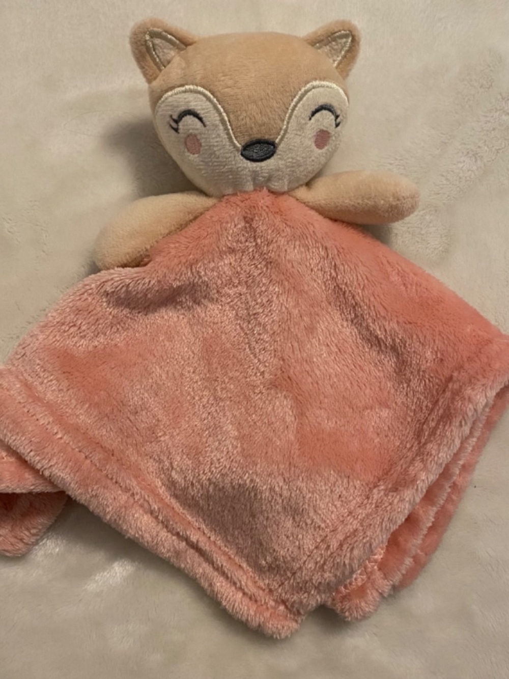 George Fox Pink Tan George Walmart Plush Baby Security Blanket Lovey